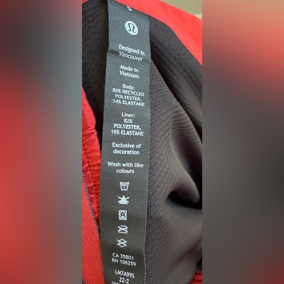 Lululemon Surge Short *Liner 6" Caliente
 Size Small LNC - Picture 6 of 7